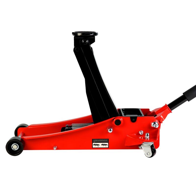 3t Low Profile Ultra Low Floor Jack with Dual Pistons Quick Lift Pump