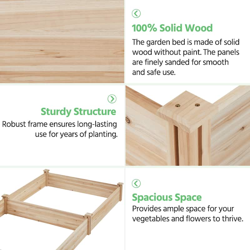 Yaheetech Wooden Raised Garden Bed Greenhouse Planter