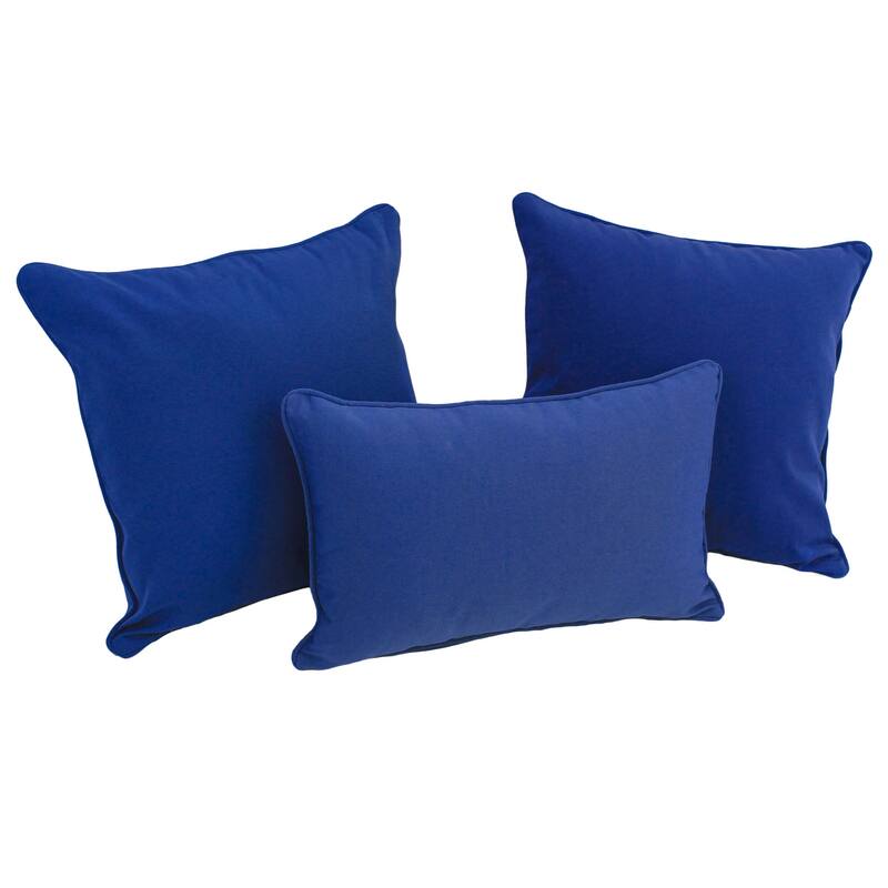 Copper Grove Twill 3-Piece Throw Pillow Set - Royal Blue