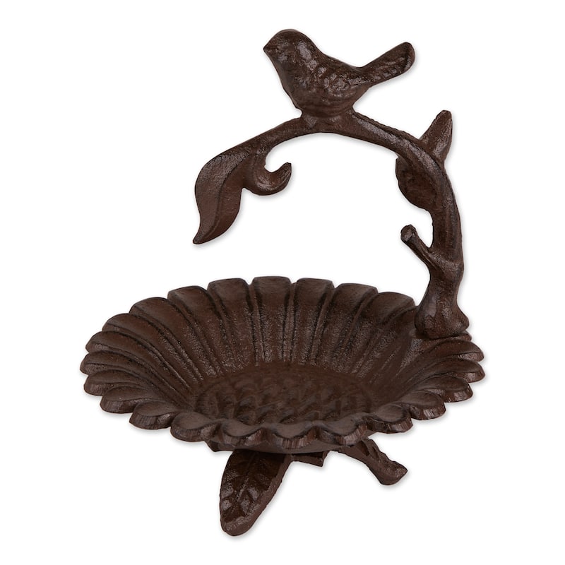 Sunflower Cast Iron Bird Feeder - Brown