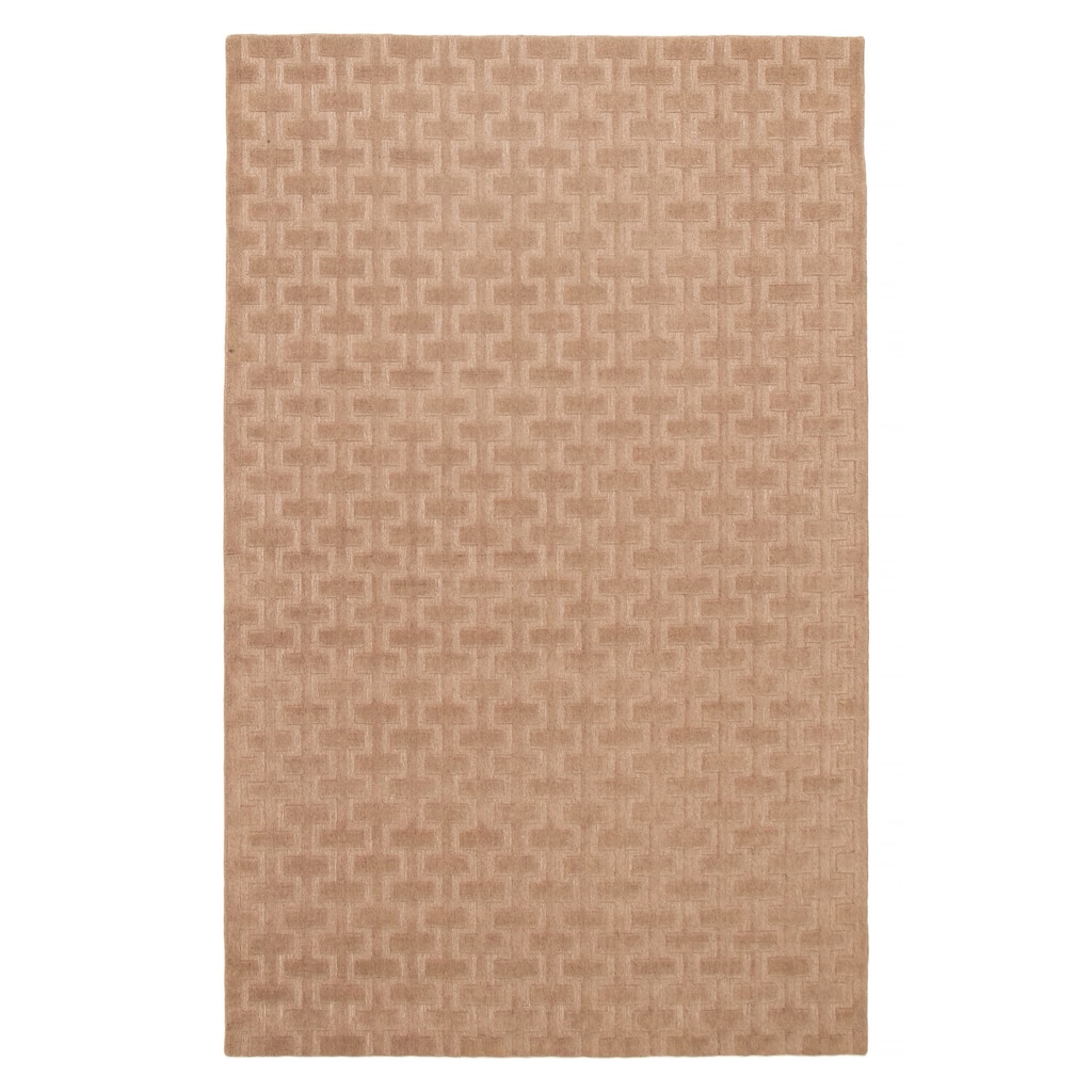 ECARPETGALLERY Hand Loomed Kashkuli Gabbeh Taupe Wool Rug - 5'0 x 8'0
