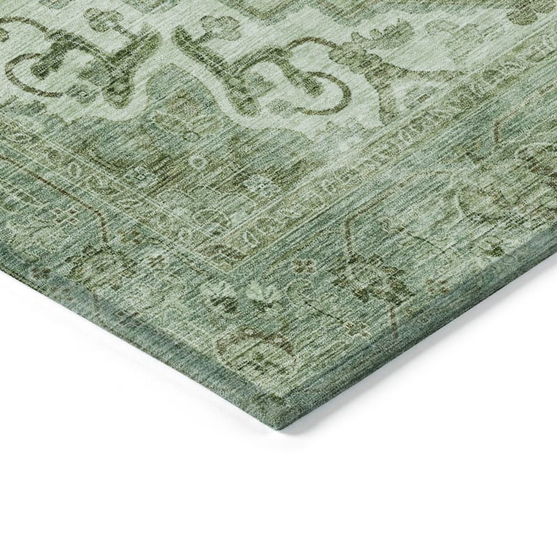 Machine Washable Indoor/Outdoor Traditional Vintage Chantille Rug