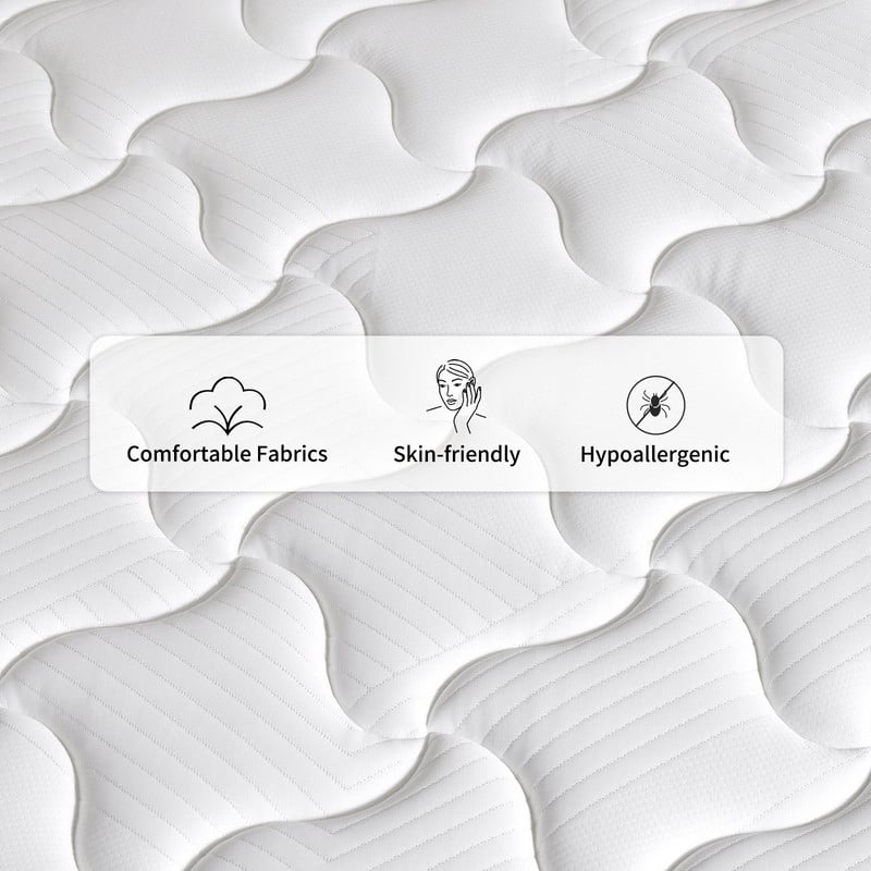 SweDrea 10 in. Medium Firm Cooling Gel Memory Foam Hybrid Mattress with Breathable Comfort, CertiPUR-US Certified