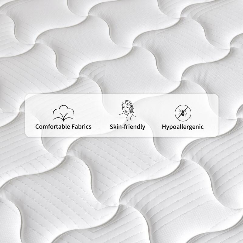 SweDrea 8/12 in Medium Firm Gel-infused Memory Foam Hybrid Mattress Cooling and Breathable with CertiPUR-US, SGS and OEKO-TEX