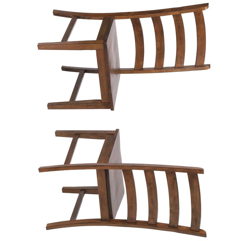 Wooden Side Chairs - 42" - Brown - Set of 2