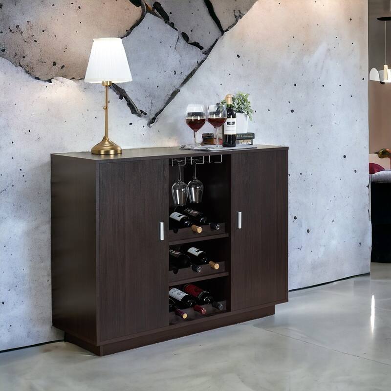 Espresso Finish Wine Cabinet