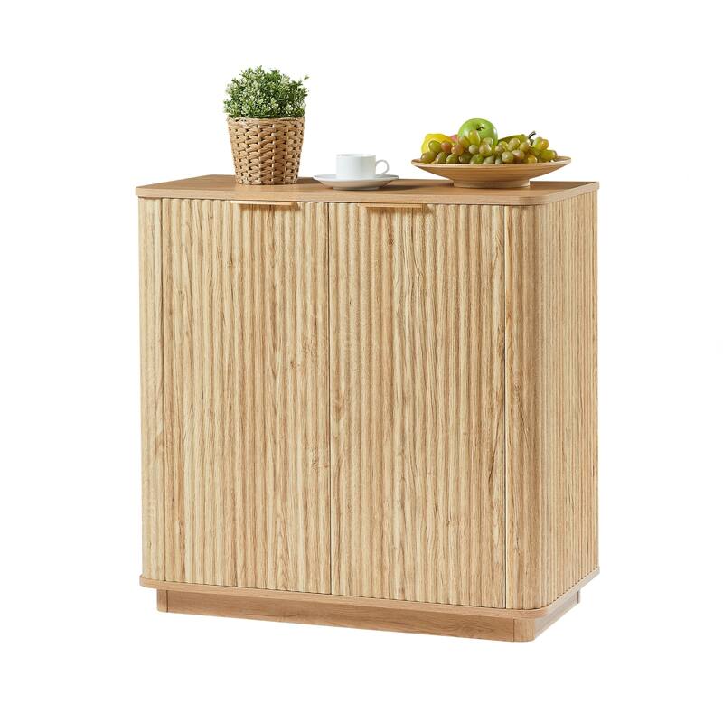 Buffet Cabinet Sideboard with Storage Curved wave Design for Bedroom, Living Room, Hallway