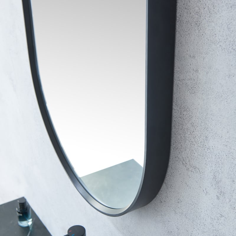 Miajadas Oval Aluminum Framed Wall Mount Mirror