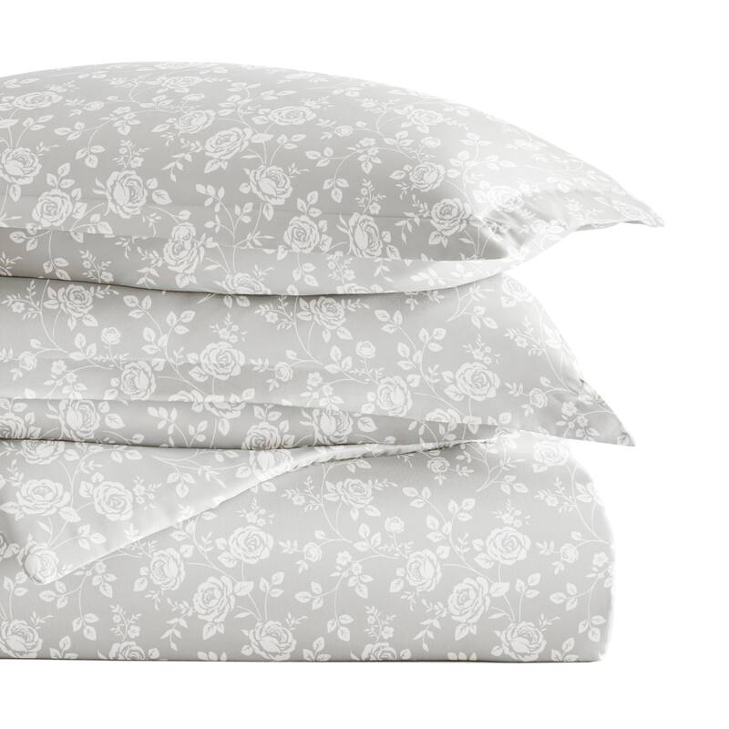 Becky Cameron Oversized Rose Grey 3-piece Duvet Cover Set