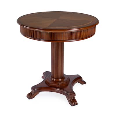 Ellsworth 36" Ribbed Pedestal Foyer Table