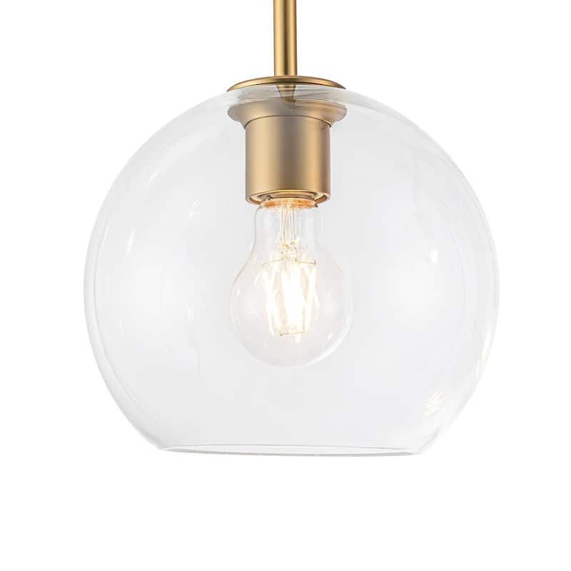 Contemporary Glass Globe 4-Light Sputnik Pendant Chandelier