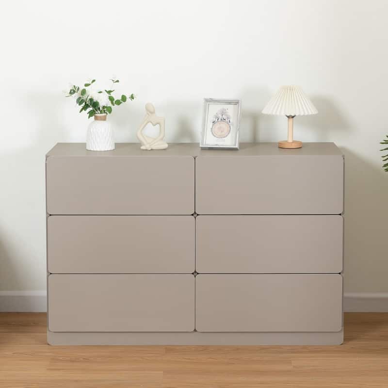 Bedroom 6-Drawers Dresser,Living Room Storage Sideboard Cabinet