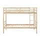 preview thumbnail 6 of 41, Twin Bunk Bed,Wooden,High Guardrail,Ladder,Kids Teens,Dorm Guest