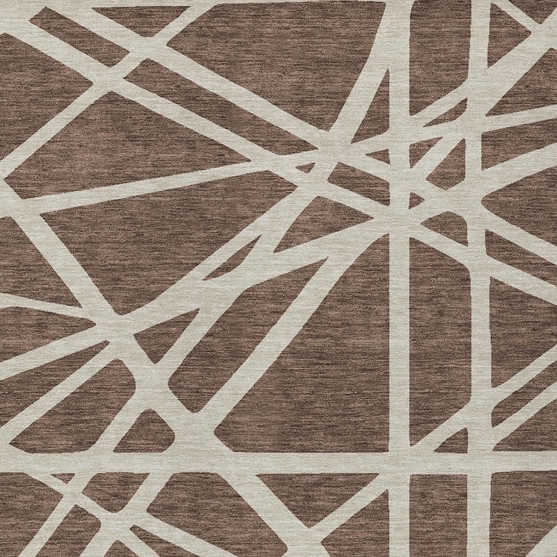 HomeRoots Geometric Transitional Rectangle Outdoor Rug