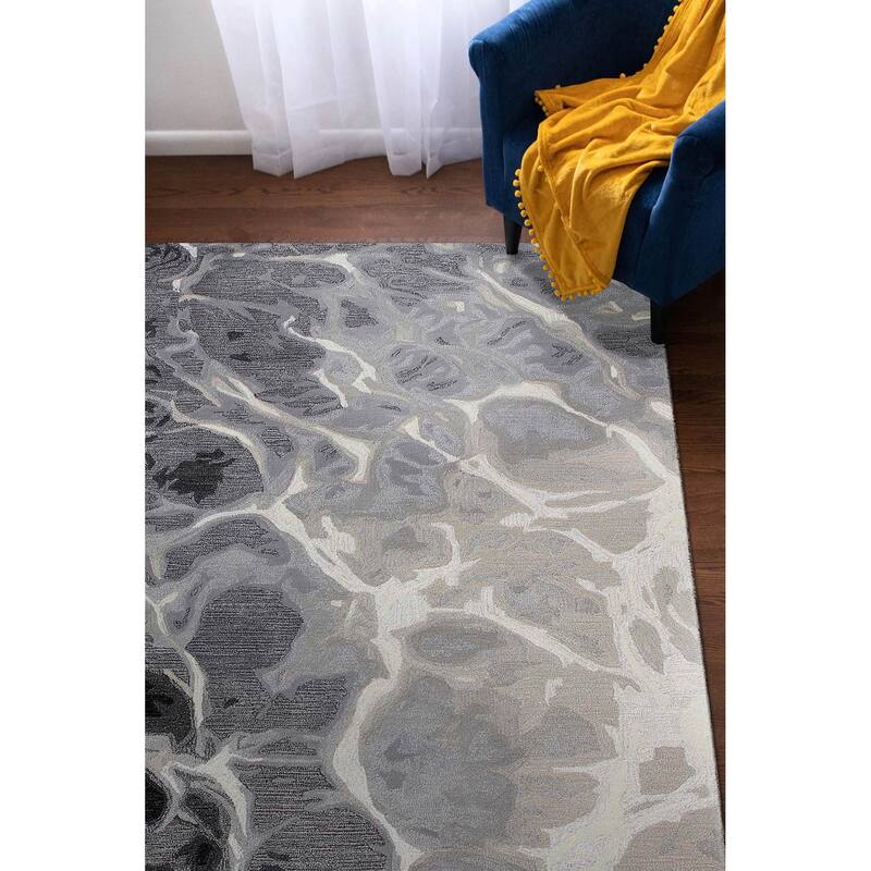 Liora Manne Corsica Handmade Abstract Water Art Indoor Wool Area Rug