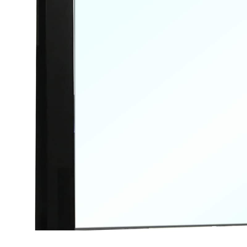 Suni Dresser Mirror, 40 Inch, Sleek Piano Black Wood, Frameless Design - Piano Black