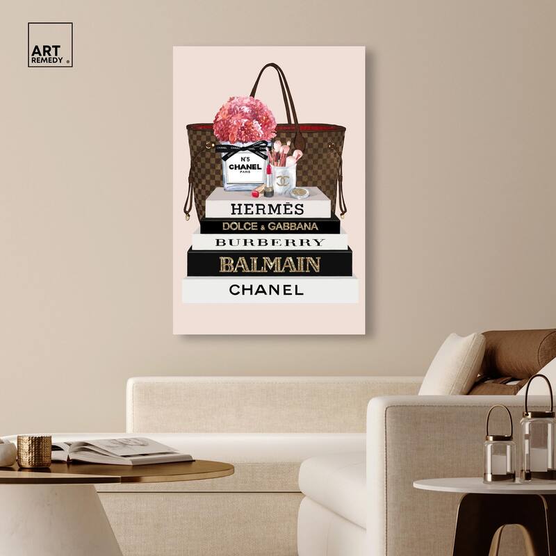 Pretty Spring Time Books Glam Canvas by Art Remedy, Gallery Wrapped
