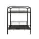 preview thumbnail 8 of 6, Gunmetal Full over Full Metal Bunk Bed with Fence