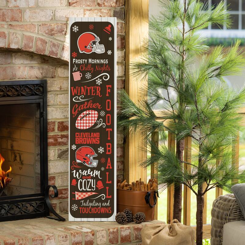 47" Double Sided Seasonal Porch Leaner, Cleveland Browns - 47" x 11.25"
