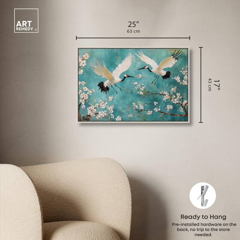 Gentle Tiger Nap Canvas Elegant Birds by Art Remedy