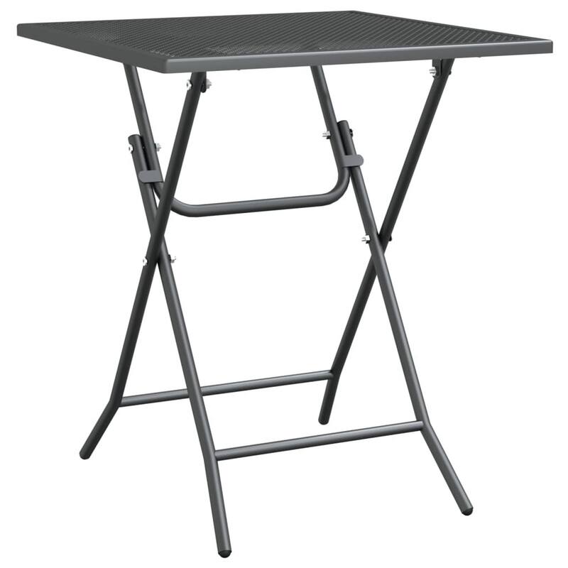 Zofi Outdoor Dining Breakfast Bistro Table, Foldable Mesh Top, Gray