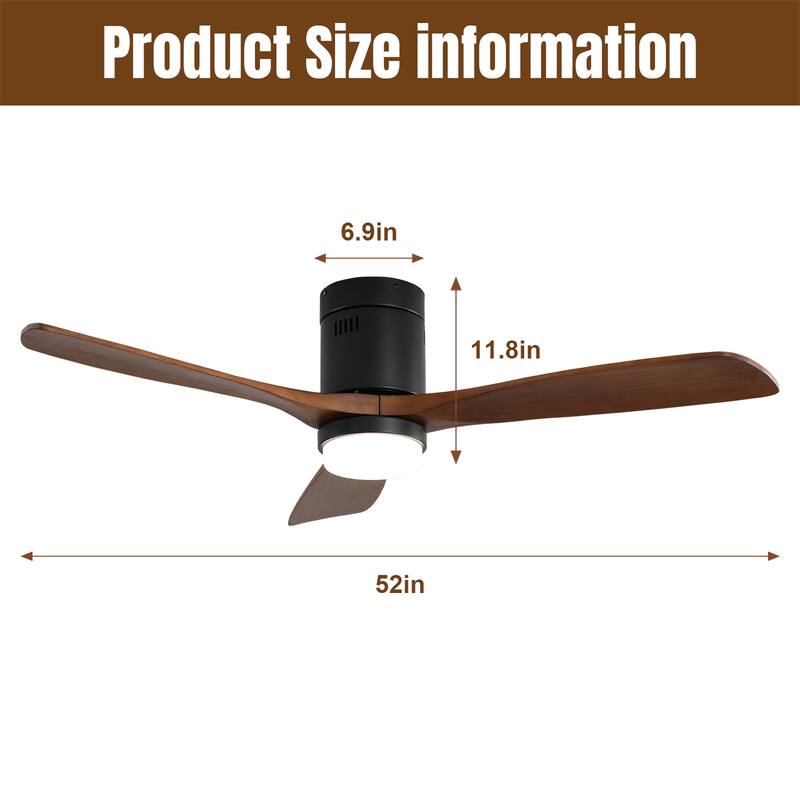 52 Inch Smart Ceiling Fan with Lights & Remote Control