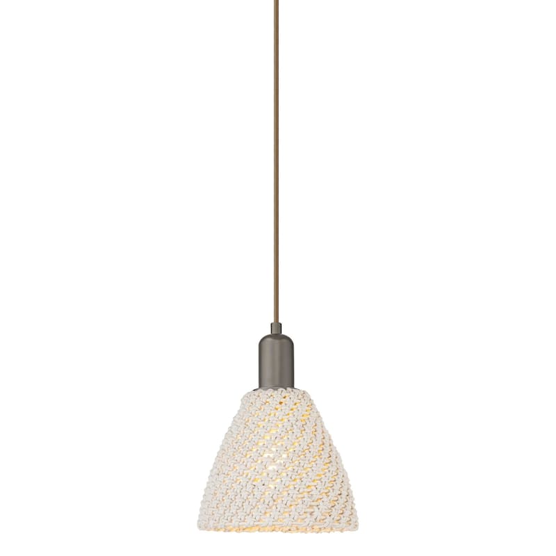 Innovations Lighting 716-1P-10-8 Natural Ballston Dome Pendant Natural - Oil Rubbed Bronze / Natural