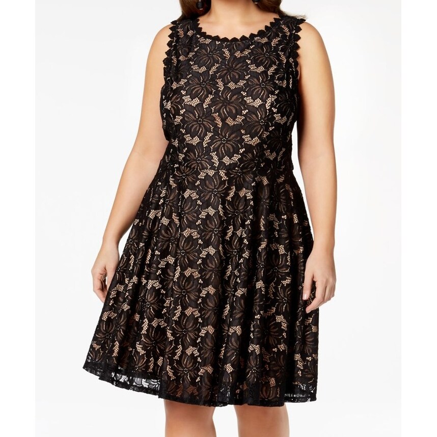 black lace dress size 22