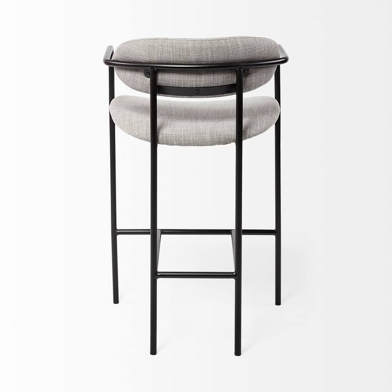 Parker Brown Faux-Leather Seat with Gold Metal Frame Bar Stool