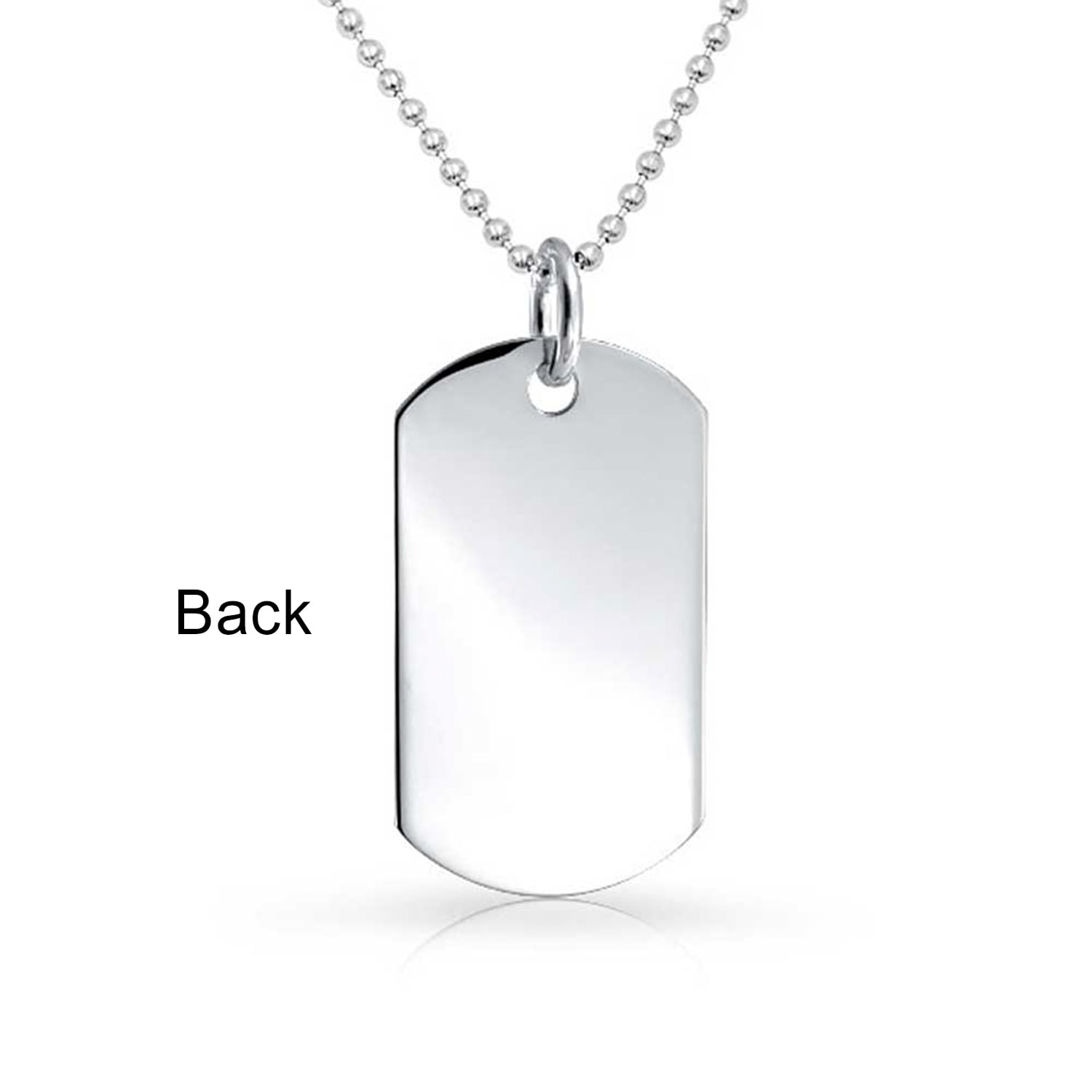 Military Dog Tag Stainless Steel Pendant Ball Bead Army W6P Mens Necklace Z1R3 