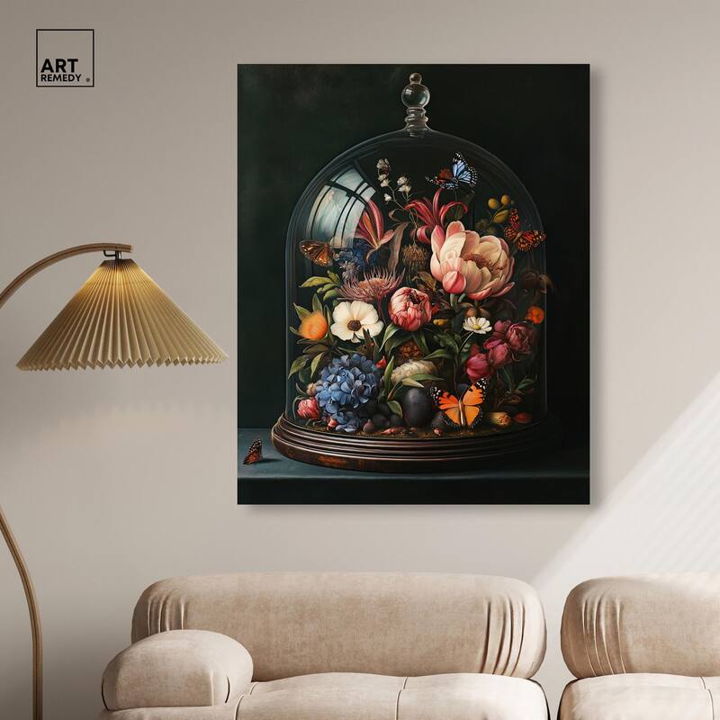 Bell Jar Garden II Canvas by Art Remedy, Gallery Wrapped