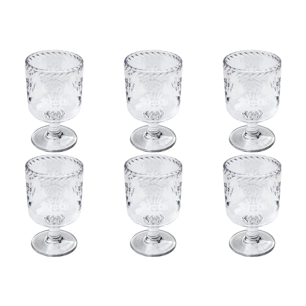 Abode Homewares Talavera Acrylic Wine Glass - 13 oz - Set of 6
