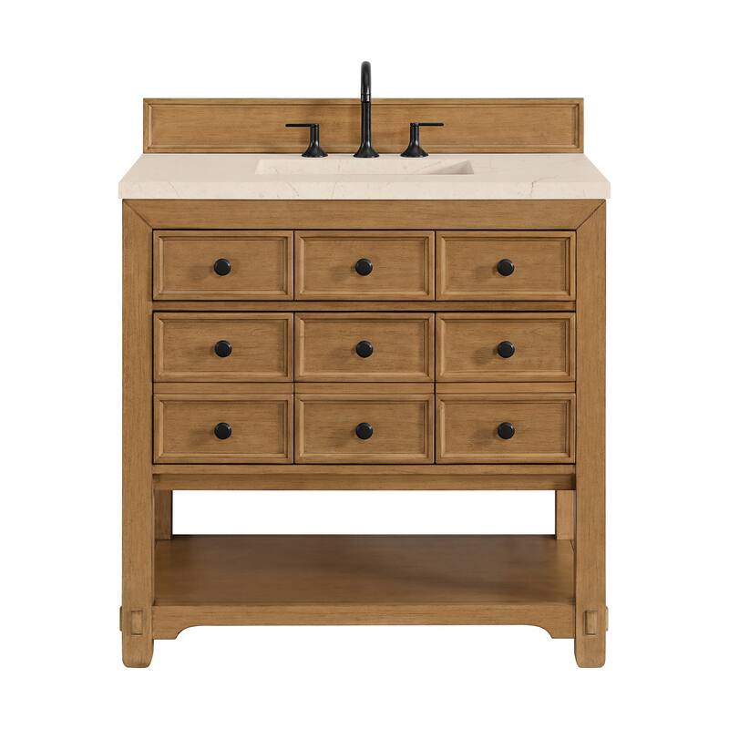 James Martin Vanities 505-V36-3EMR Malibu 36" Free Standing Single - Amber Birch - Wood Finish