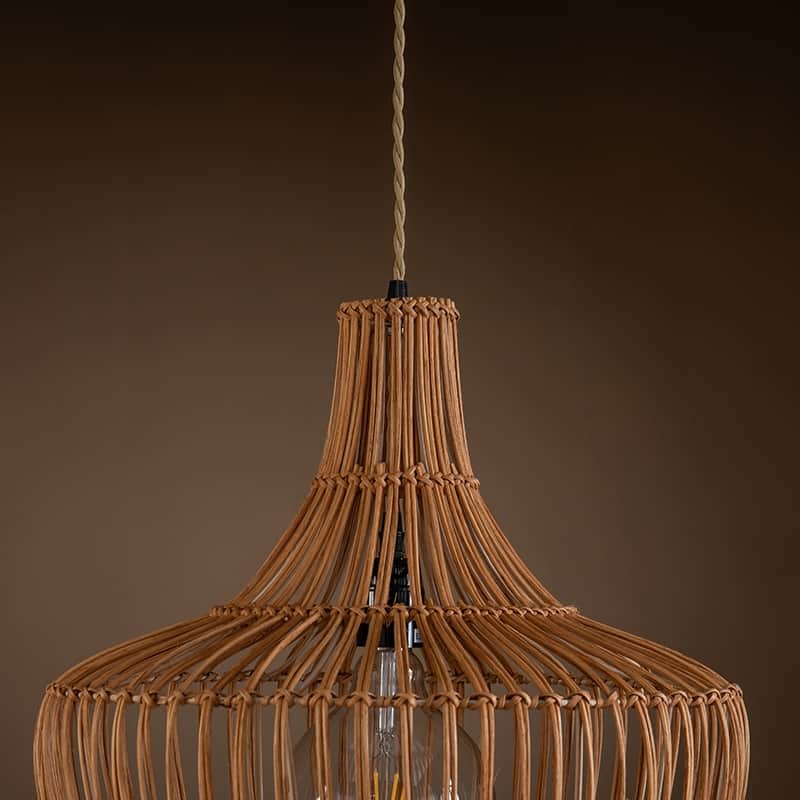 Ailsa Handmade Bohemian Rattan Pendant Lamp - 19.7" x 15.7"