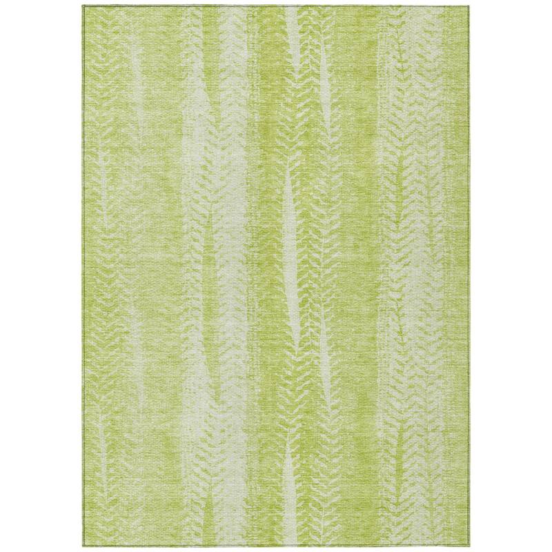 HomeRoots Botanical Leaves Transitional Rectangle Outdoor Rug