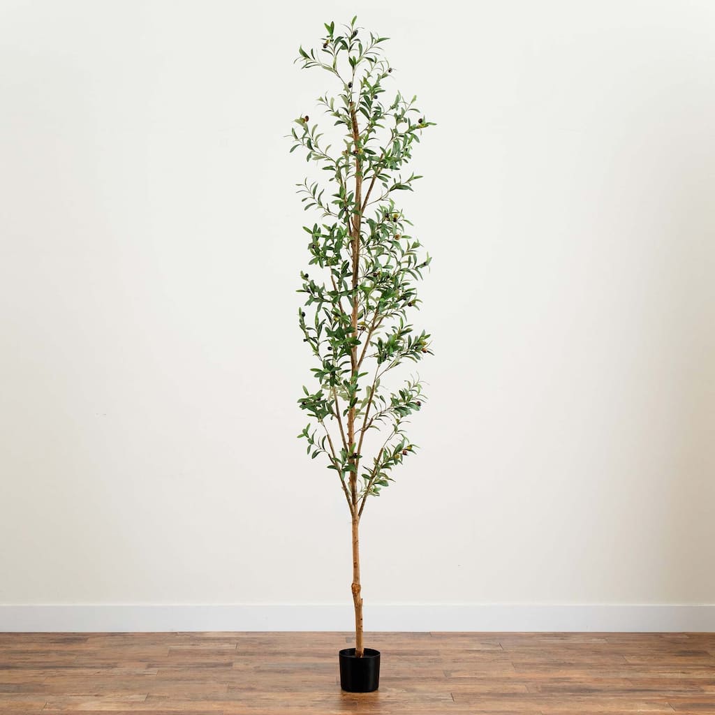 Potted Olive Artificial Tree - 9' - Green