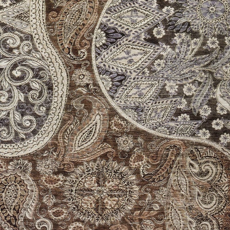 HomeRoots Floral Medallion Transitional Rectangle Outdoor Rug