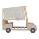 preview thumbnail 14 of 13, Wood Twin Size Car Bed with Pillow, LED Lights, and Magazine Holder for a Fun Sleeping Experience, Natural Finish