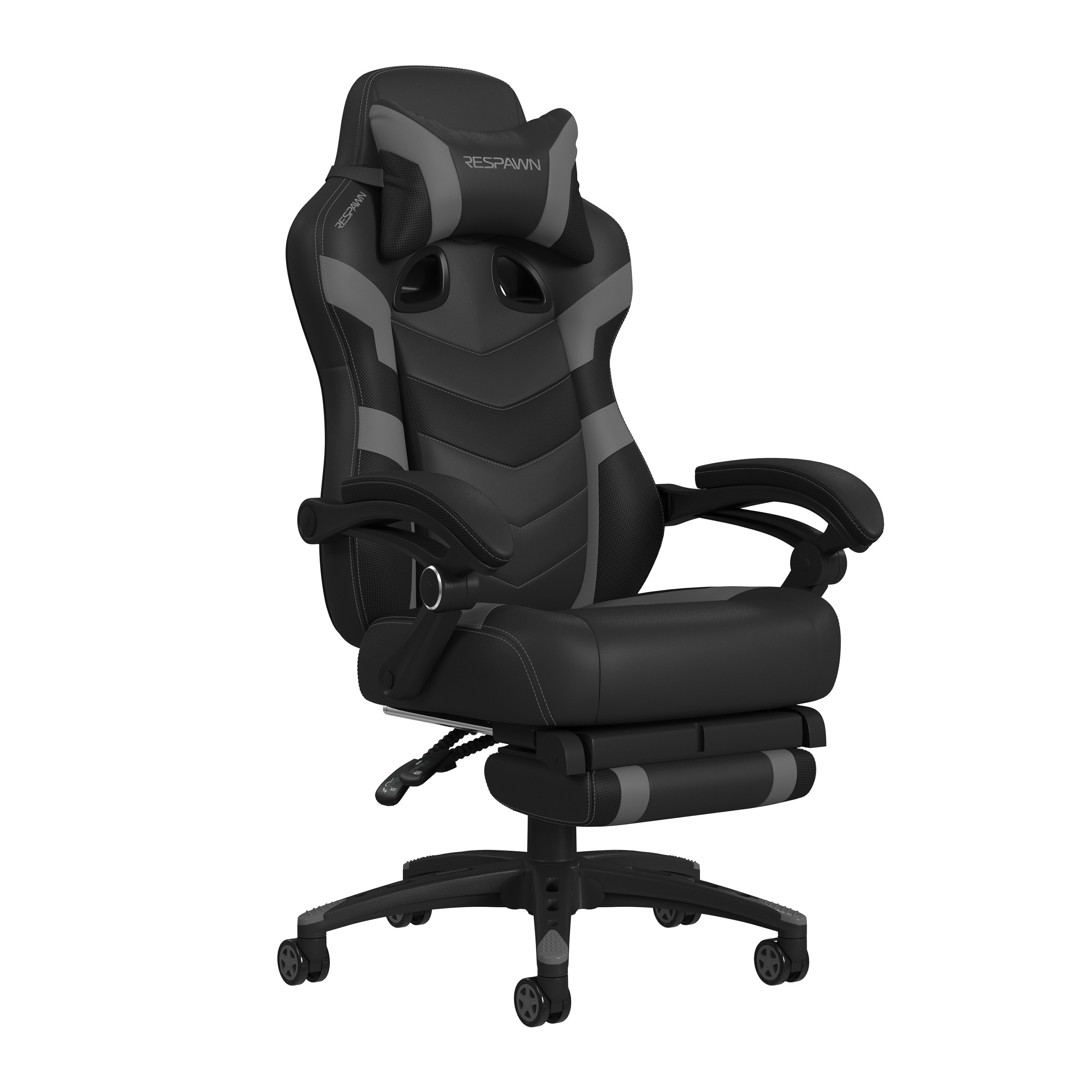 RESPAWN 110 Pro Gaming Chair Gaming Chair with Footrest Ergonomic Computer Desk Chair Grey Black