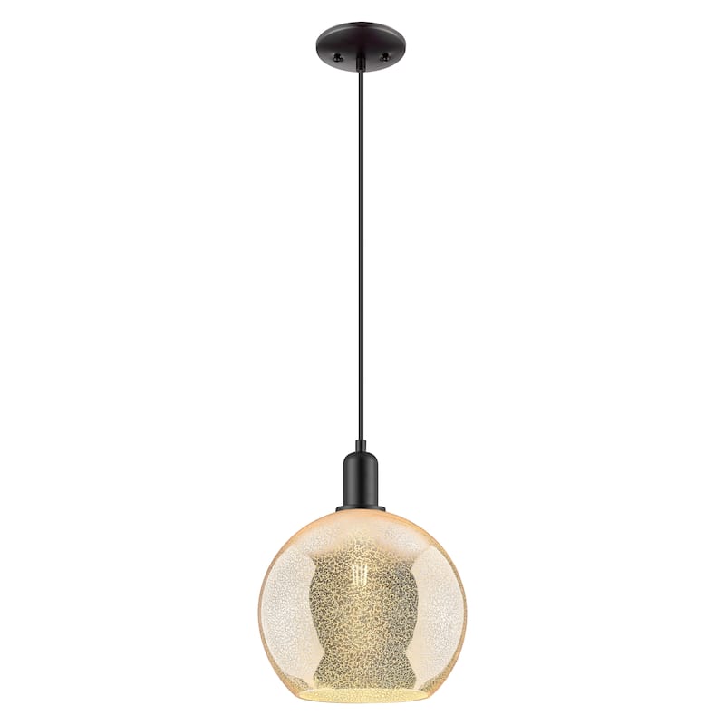 Innovations Lighting Endless Possibilities Arcadia - Athens - 1 Light 10" Cord Hung Mini Pendant - Mercury/Matte Black