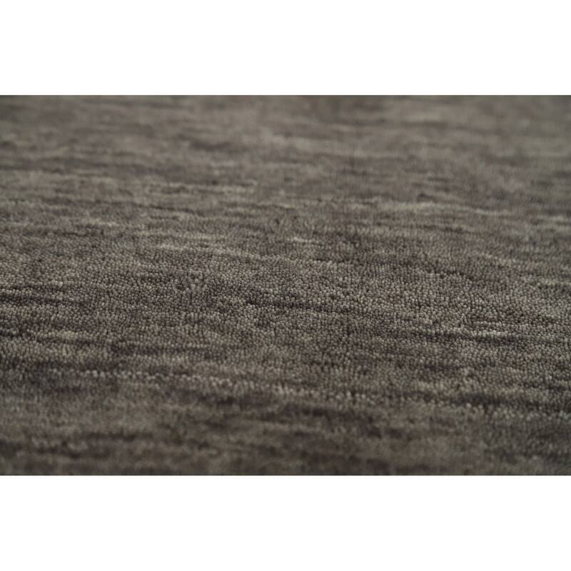 Tribal Gabbeh Area Rug Hand-Knotted Grey Modern Wool Carpet - 5'1" x 7'8"