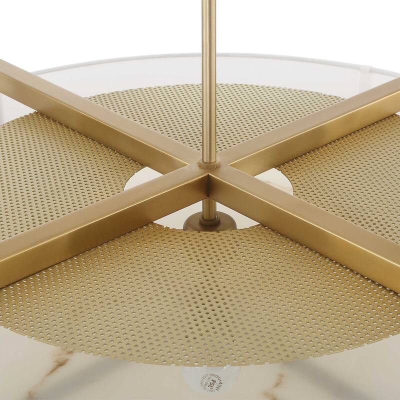 Uttermost Cresson 4 Light Drum Pendant - 30"W x 30"D x 6.5"H