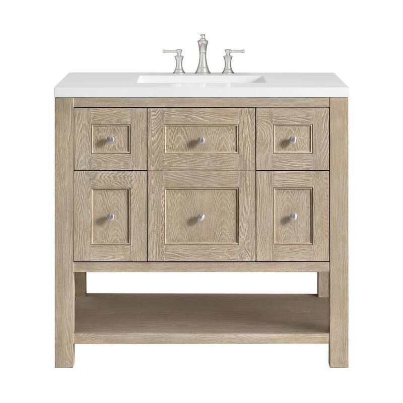 James Martin Vanities 330-V36-3WZ Breckenridge 36" Free Standing - Whitewashed Oak - Oak Finish