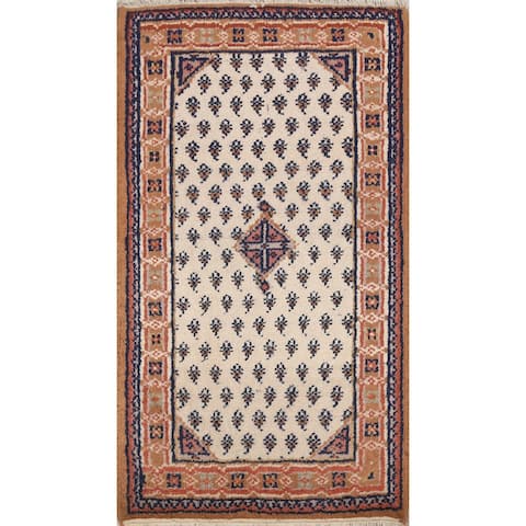 Paisley Botemir Oriental Boteh Area Rug Wool Handmade Carpet - 1'11" x 3'1"