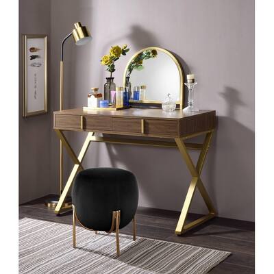 Vanity Dresser with Mirror and Stool Set Storage Drawers Luxury Furniture