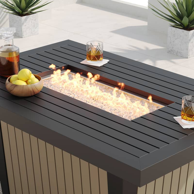 Corvus Babylon 1-piece Outdoor Fire Pit Table with Lid