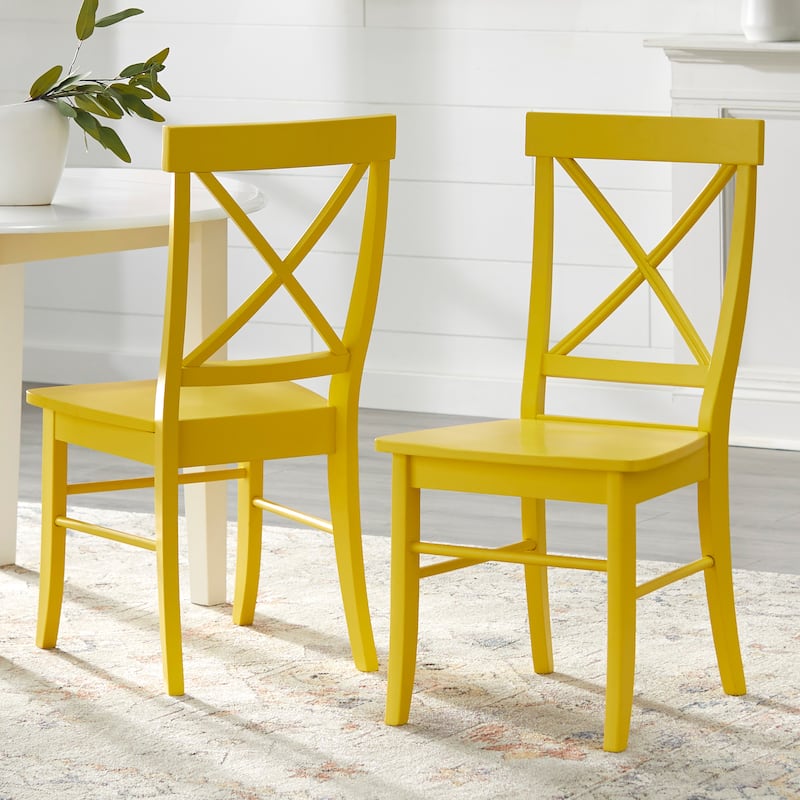 Simple Living Albury Dining Chairs (Set of 2) - Yellow