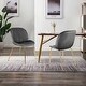 preview thumbnail 9 of 12, Velvet Dining Chairs - Upholstered Leisure Shell Chair - Side Chairs with Golden Leg-set of 2