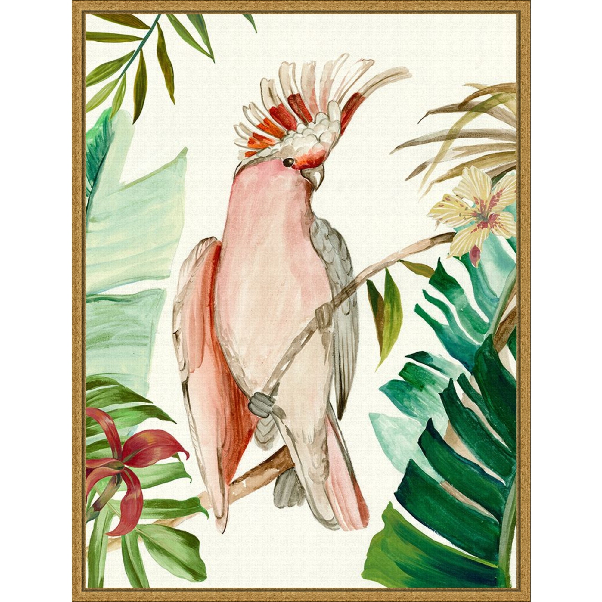 Tropical Bird I by Aimee Wilson Framed Canvas Wall Art Print - Sylvie Gold