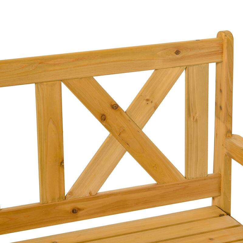 Patio Wooden Bench With Storage Box, Gallon Outdoor Storage Bench